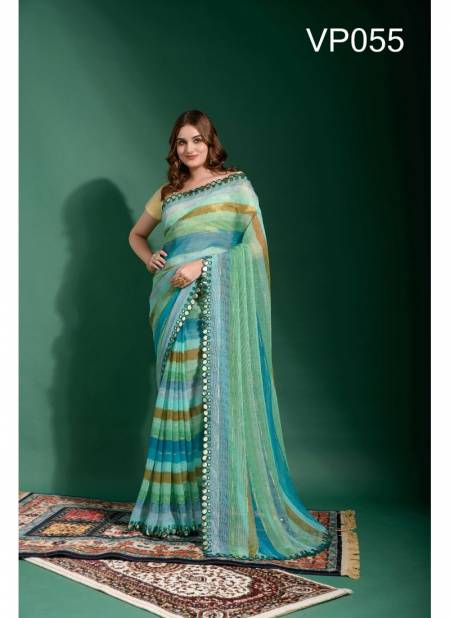 Blue Colour Lehriya Vol 2 By Fashion Berry Chiffon Saree Catalog 55