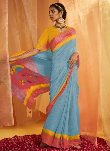 Blue Colour Meera Paithani Hits Wholesale Ethnic Wear Designer Saree Catalog 16040 B