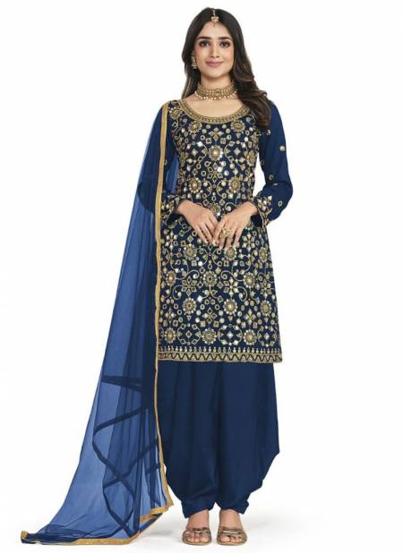 Blue Colour Mirror Vol 12 Wholesale Designer Wedding Wear Salwar Suit Catalog 171 C