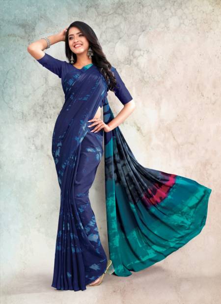 Blue Colour Modern Insight By Sushma Daily Wear Sarees Catalog 2001 B