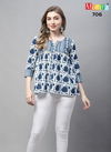 Blue Colour Muskan By Rajnandini Cotton Printed Top Catalog 706