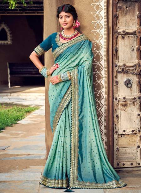 Blue Colour Naina Sunaina Festive Wear Wholesale Silk Sarees 1302