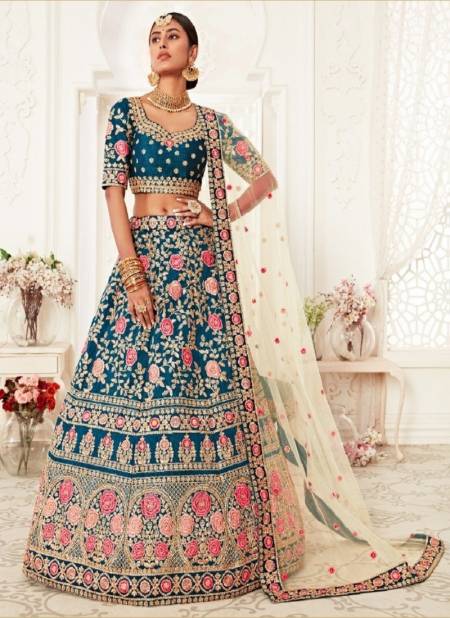 Blue Colour Neo Traditionl Vol 2 By Zeel Clothing Wedding Lehenga Choli Orders In India 7703