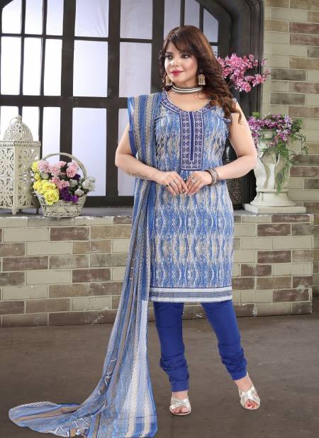 Blue Colour Nityam Fashion Cotton Printed Readymade Suits Wholesale Online N F C 561