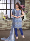 Blue Colour Nityam Fashion Cotton Printed Readymade Suits Wholesale Online N F C 561