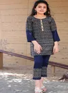 Blue Colour Nuref By Arya Kids Girls Wear Catalog 4
