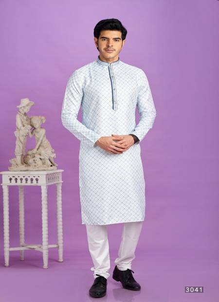 Blue Colour Occasion Mens Wear Pintux Stright Kurta Pajama Wholesale Exporters In India 3041
