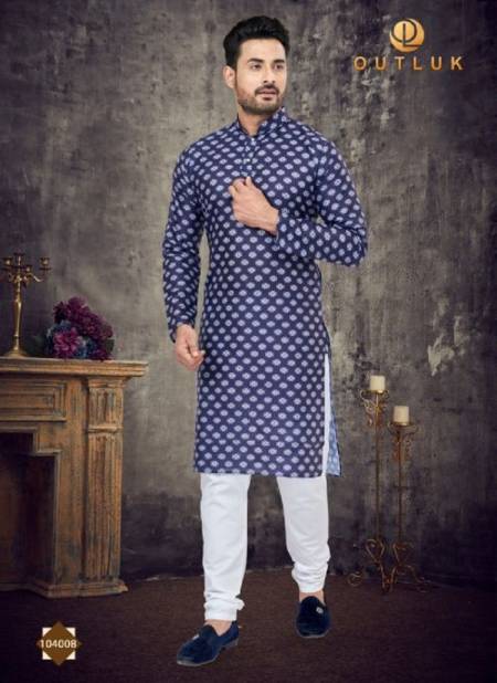 Blue Colour Outluk 104 Function Wear Wholesale Mens Kurta Pajama 104008