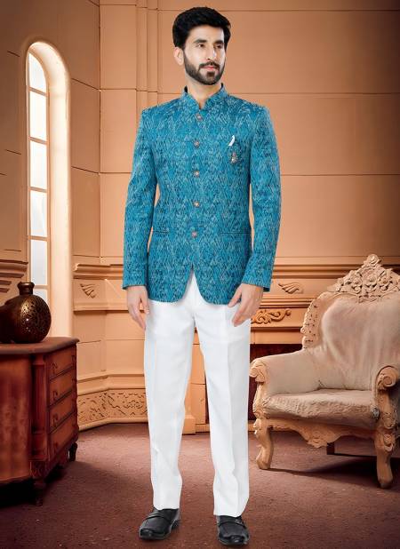 Blue Colour Party Wear Designer Wholesale Jodhpuri Suit Catalog 1670