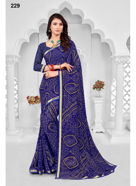 Blue Colour Rajkumari Vol 1 By Sarita Creation Printed Saree Catalog 229 Catalog