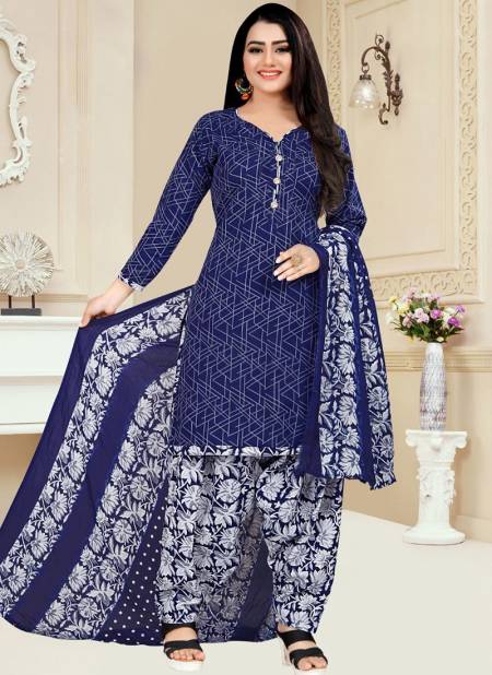 Blue Colour Rajnandini Dailywear Wholesale Patiyala Salwar Suit Catalog 1058
