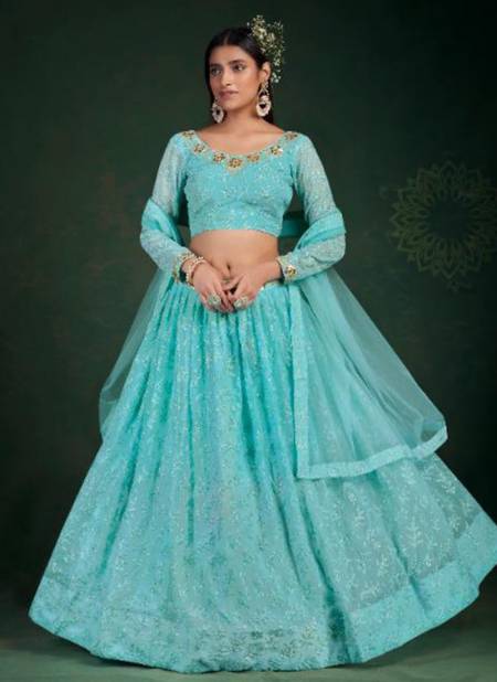 Blue Colour Royal Saga 5 Wholesale Party Wear Lehenga Choli Catalog 30007