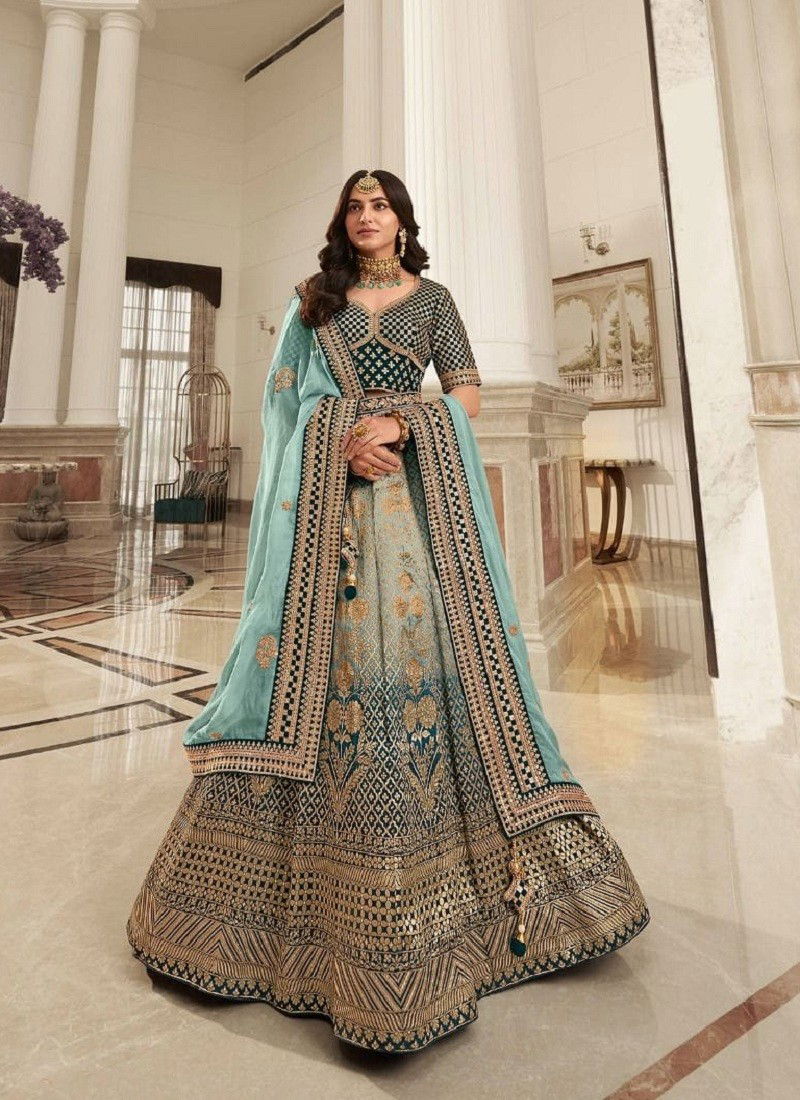 Blue Colour Royal Vol 31 Bridal Lehenga Choli Catalog 1026