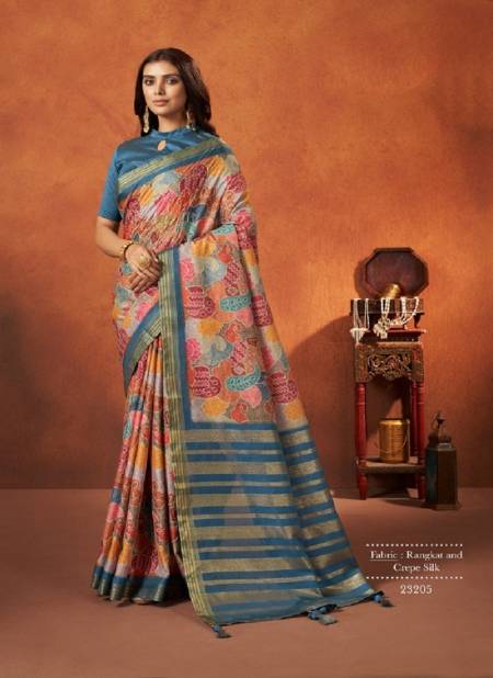 Blue Colour Saachi By Mahotsav Crepe Silk Festive Wear Designer Saree Catalog 23205