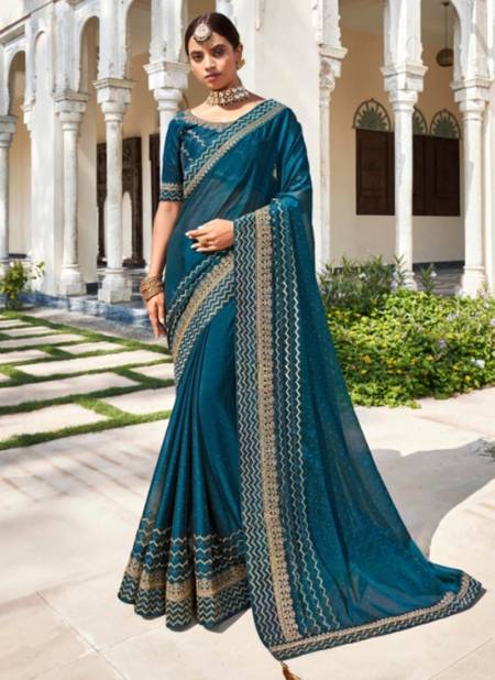 Blue Colour Sadhna Fancy Wear Wholesale Designer Sarees 1204