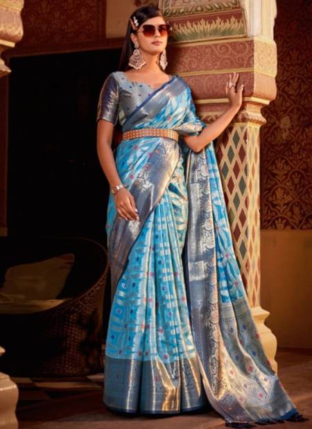 Blue Colour Sairoopa The Fabrica Exclusive Wear Wholesale Silk Sarees Catalog 14003