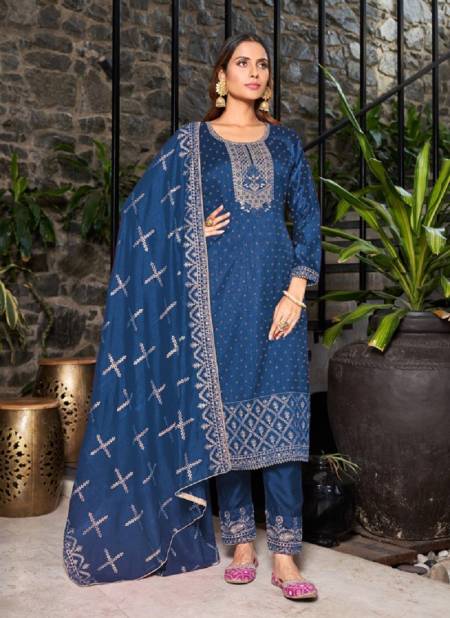 Blue Colour Samaira Wedding Salwar Suit Catalog 101 B