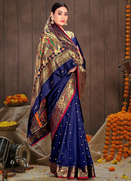 Blue Colour Sarika Silk Wedding Wear Wholesale Designer Sarees 2303