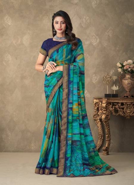 Blue Colour Savera 7th Edition By Ruchi Daily Wear Saree Catalog 24005 B