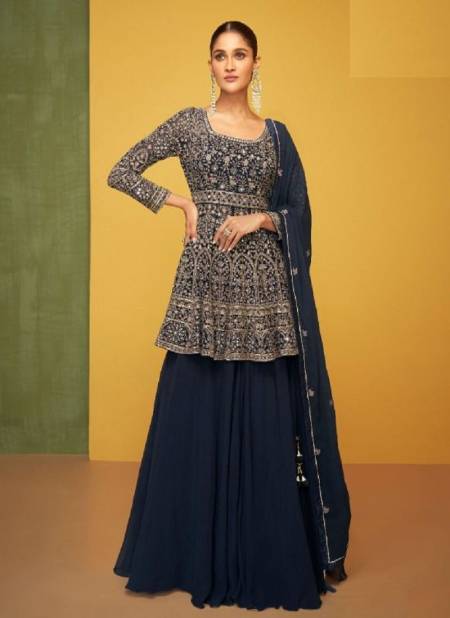 Blue Colour Sayuri Super Hit Designs Wedding Salwar Suit Catalog 5211