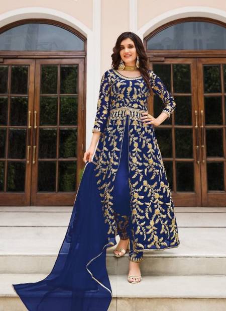 Blue Colour Sharmin 2067 Colors Designer Salwar Suit Catalog 2067 D