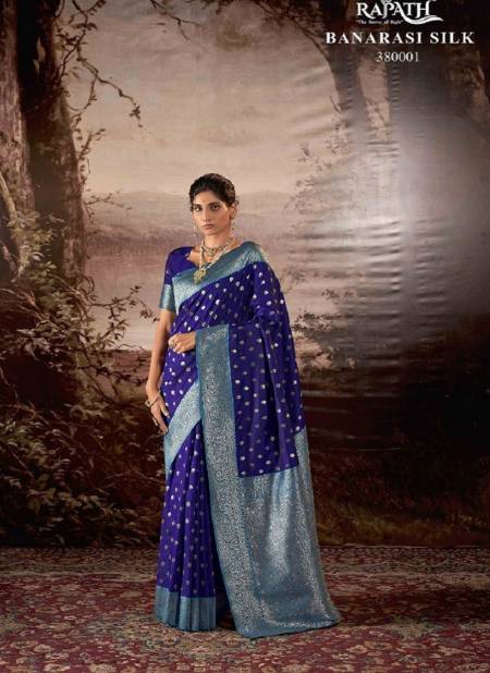 Blue Colour Sindhoora Silk By Rajpath Ocassion Sarees Wholesale Shop In Surat 380001