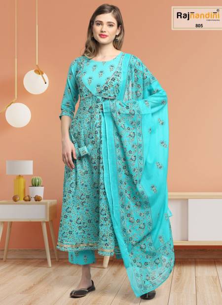 Blue Colour Sophia By Rajnandini Readymade Salwar Suit Catalog 805