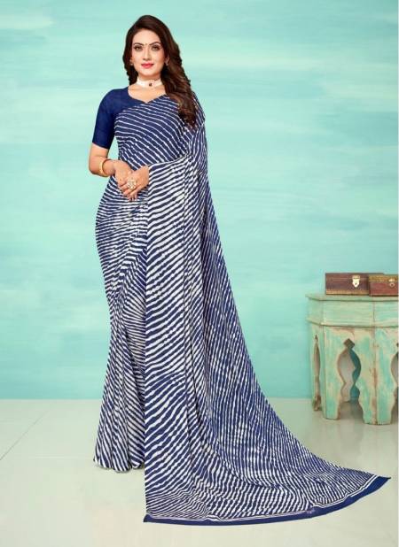 Blue Colour Star Chiffon Vol 120 By Ruchi Daily Wear Saree Catalog 24315 D