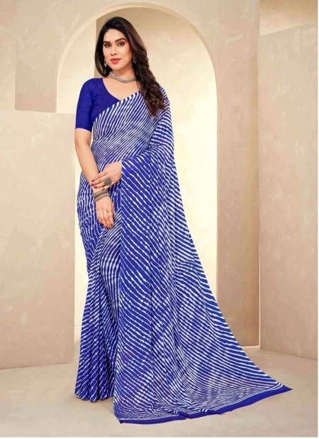 Blue Colour Star Chiffon Vol 124 By Ruchi Daily Wear Saree Catalog 24318 E