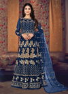 Blue Colour Swagat 628 Colours Gown Catalog 628 C