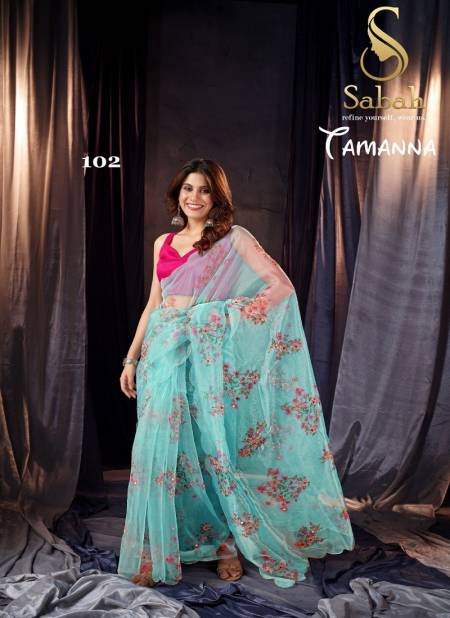 Blue Colour Tamanna By FK Fashion Printed Saree Catalog 102