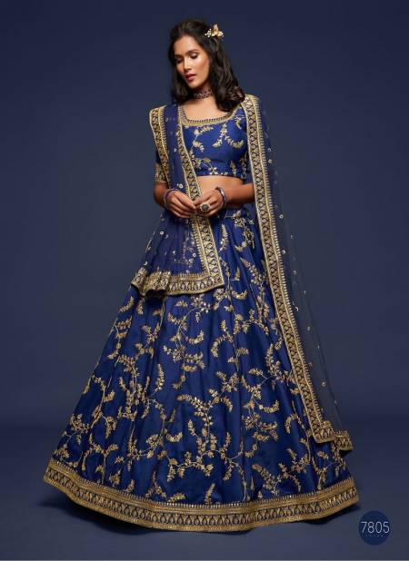 Blue Colour The Modern Vibes Vol 1 By Zeel Clothing Designer Lehenga Choli Exporters In India 7805