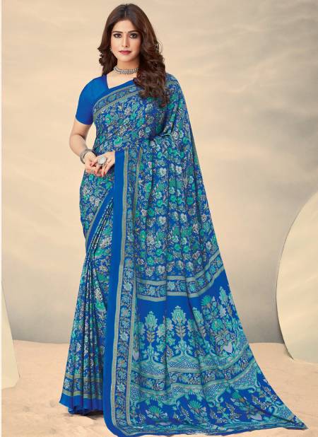 Blue Colour Vivanta Silk 10th Edition Hits Ruchi Wholesale Daily Wear Sarees Catalog 14501 B