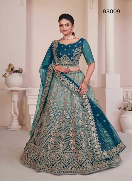 Blue Colour Volume 53 By Arya Designs 88001 To 88016 Series Designer Lehenga Choli Wholesalers In Delhi 88009