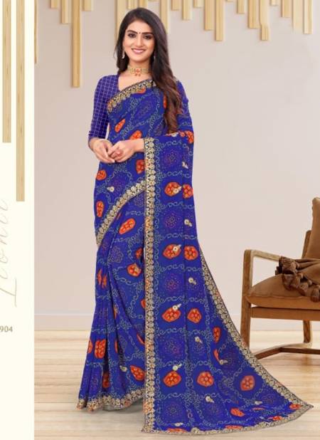 Blue Colour Yamuna Designer Wholesale Printed Daily Wear Saree Catalog 11904
