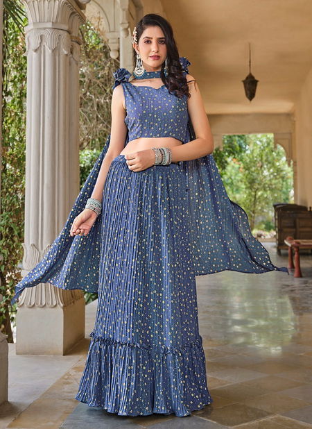 Blue Gray Colour Girly Vol 28 By Shubhkala Designer Lehenga Choli Catalog 2322 Catalog