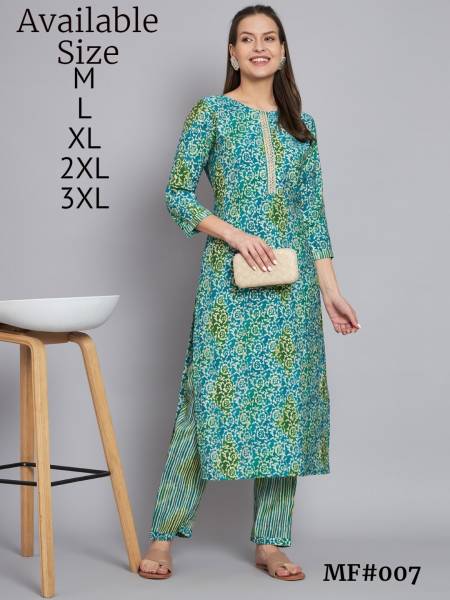 Blue Green Mesmora Heavy Printed Soft Poly Kurti With Bottom Wholesale Market in Surat With Price