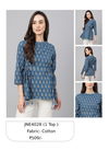 Blue Janasya Fancy Wear Ladies Top Catalog 4028