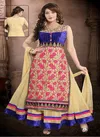 Blue N F Gown 026 Soft Net Readymade Suit Catalog N F G 866
