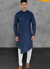 Blue Outluk Vol 9 Eid Special Regular Wear Designer Plain Side Cut Kurta Pajama 9004