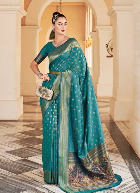 Blue Raaga Silk 129001 To 129006 By Rajpath Printed Sarees Catalog 129004