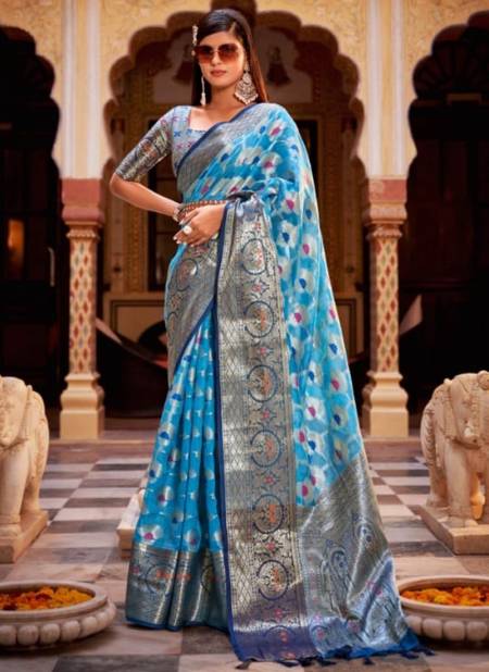 Blue Sairoopa The Fabrica Exclusive Wear Wholesale Silk Sarees Catalog 14005