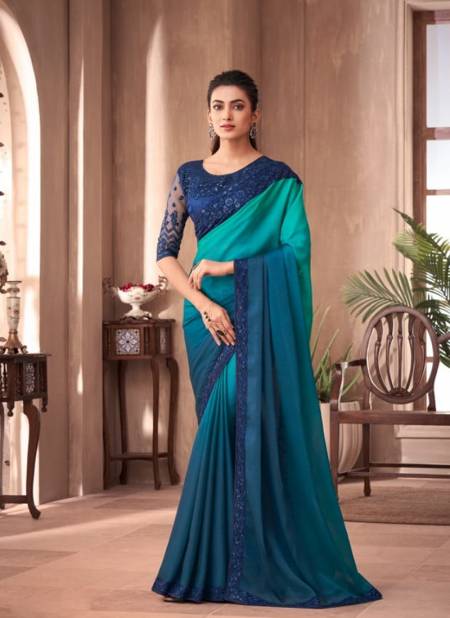 Blue Sandalwood By TFH Party Wear Sarees Catalog 1109