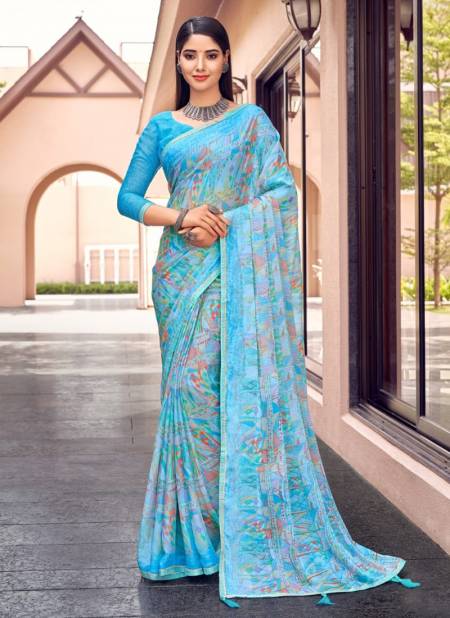 Blue Savya By Ruchi 22801 A To 22806 B Daily Wear Saree Catalog 22805 B