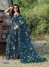 Blue Subhash Saree Gardenia vol 8 Designer Floral Print All Over Work Georgette Daily Wear and office Wear Saree 31741