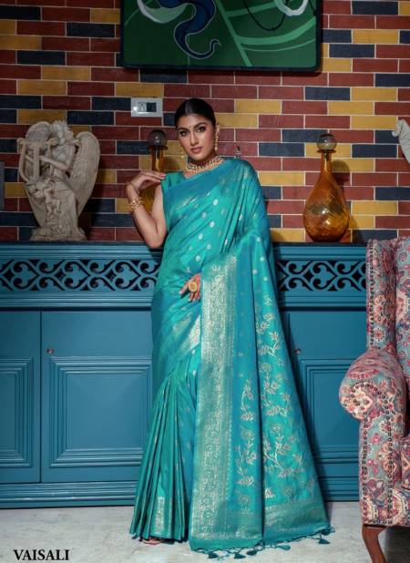 Blue Vaishali By Fashion Lab Silk Saree Catalog 1106