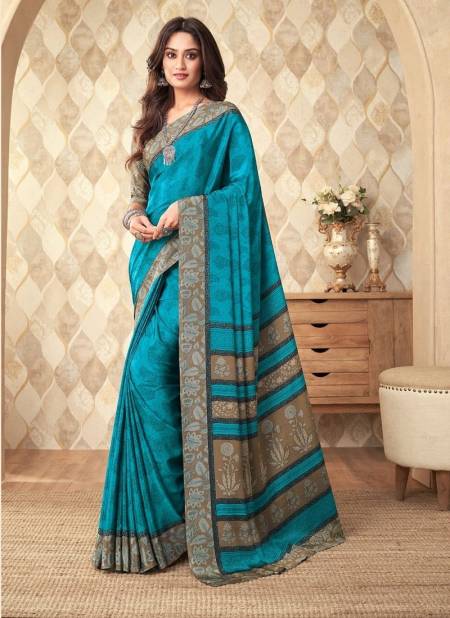 Blue Vivanta Silk 20th Edition By Ruchi Printed Saree Catalog 23102 B