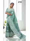 Blue Zircon Colour Batik Print By Mira Bela Chanderi Soft Cotton Daily Wear Sarees Wholesale Price MB210