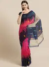 Blue and Pink Bhagalpuri Saree 37
