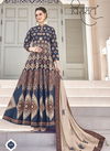 Blue and White Virasat Vol MAYURI Deigner Killer Silk Digital Patola Print Exclusive Party Wear Gown Collection With Free Matching POTLI Bag 1059